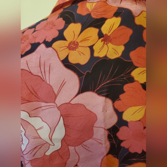 Johnny Was Becca 100% Silk Floral Button-Up L/S Embroidered Blouse Sz XS - Picture 11 of 13